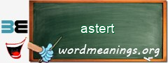 WordMeaning blackboard for astert